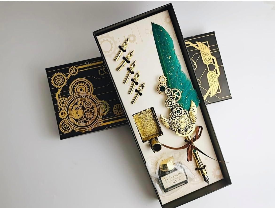 Quill Feather Pen and Ink Set Gift Set