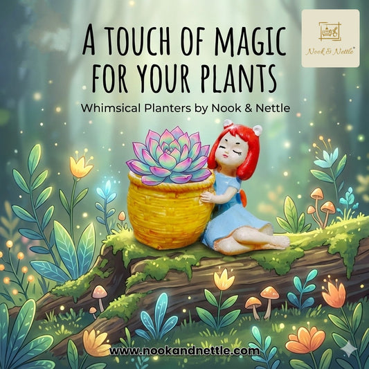 N&N Handcrafted Beautiful Girl With Basket Planter