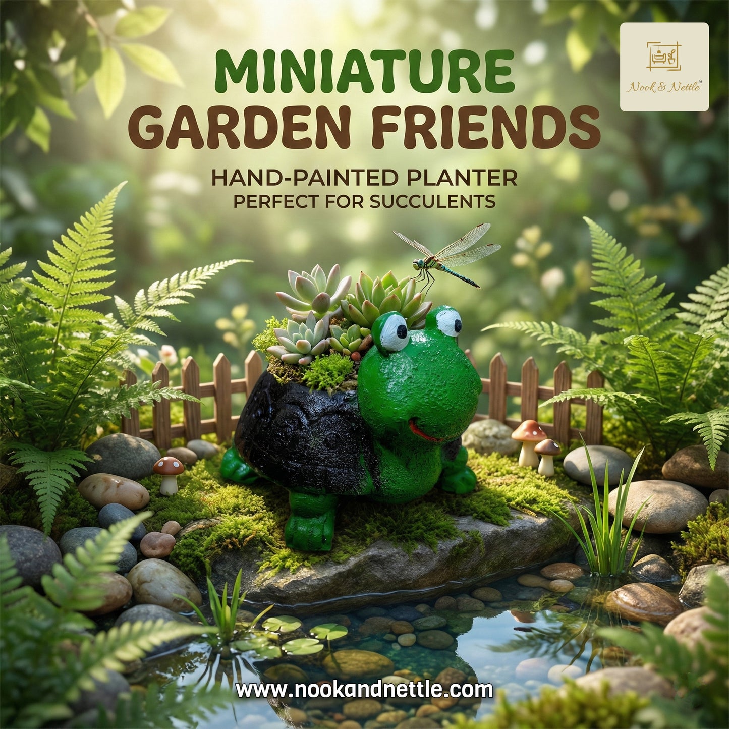 N&N Tortoise Planter Pot for Home & Office Décor