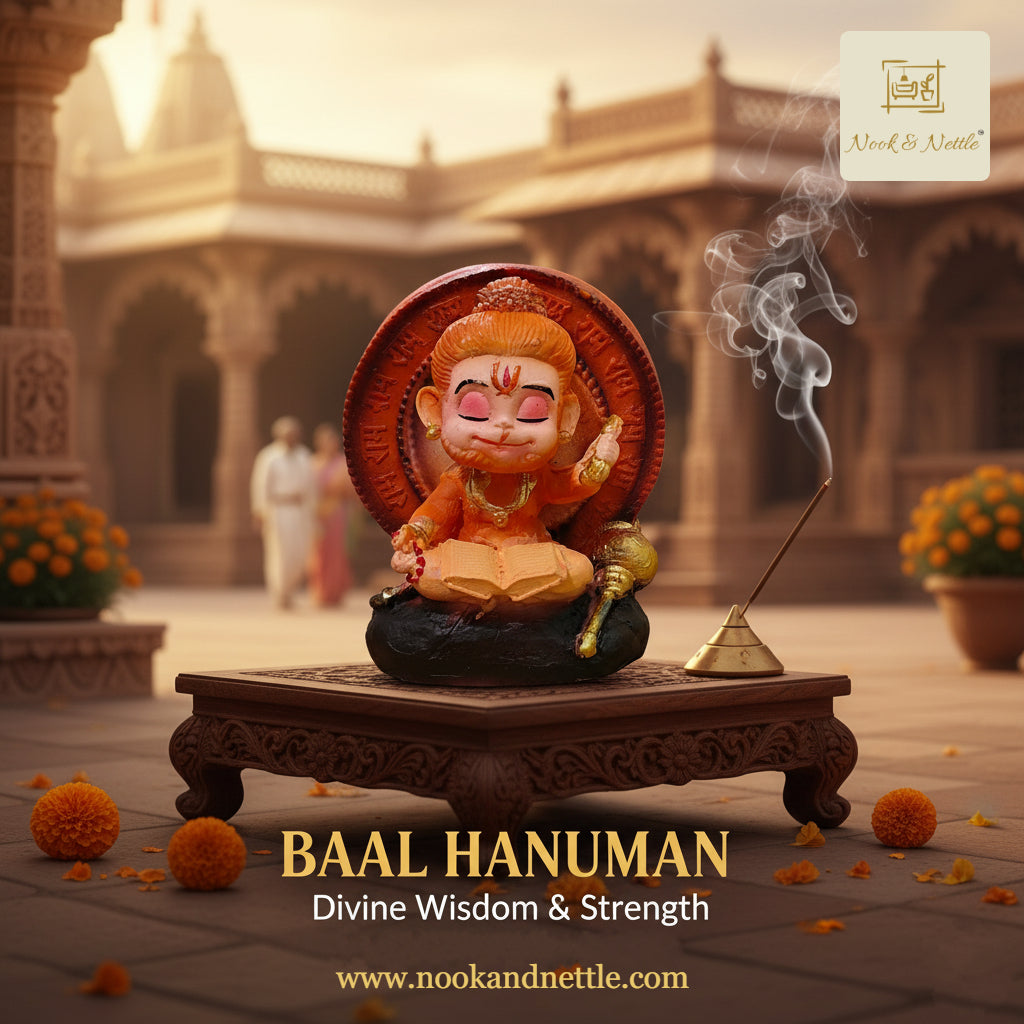 N&N Handcrafted Bal Hanuman Idol for Home & Office Decor