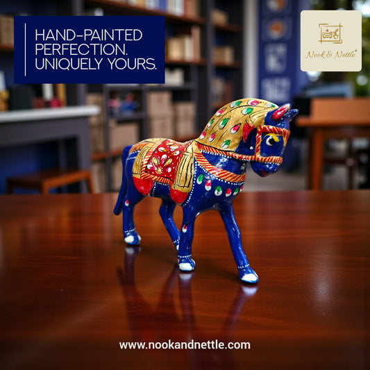 N&N Handcrafted Multicolor Horse Showpiece for Home Décor