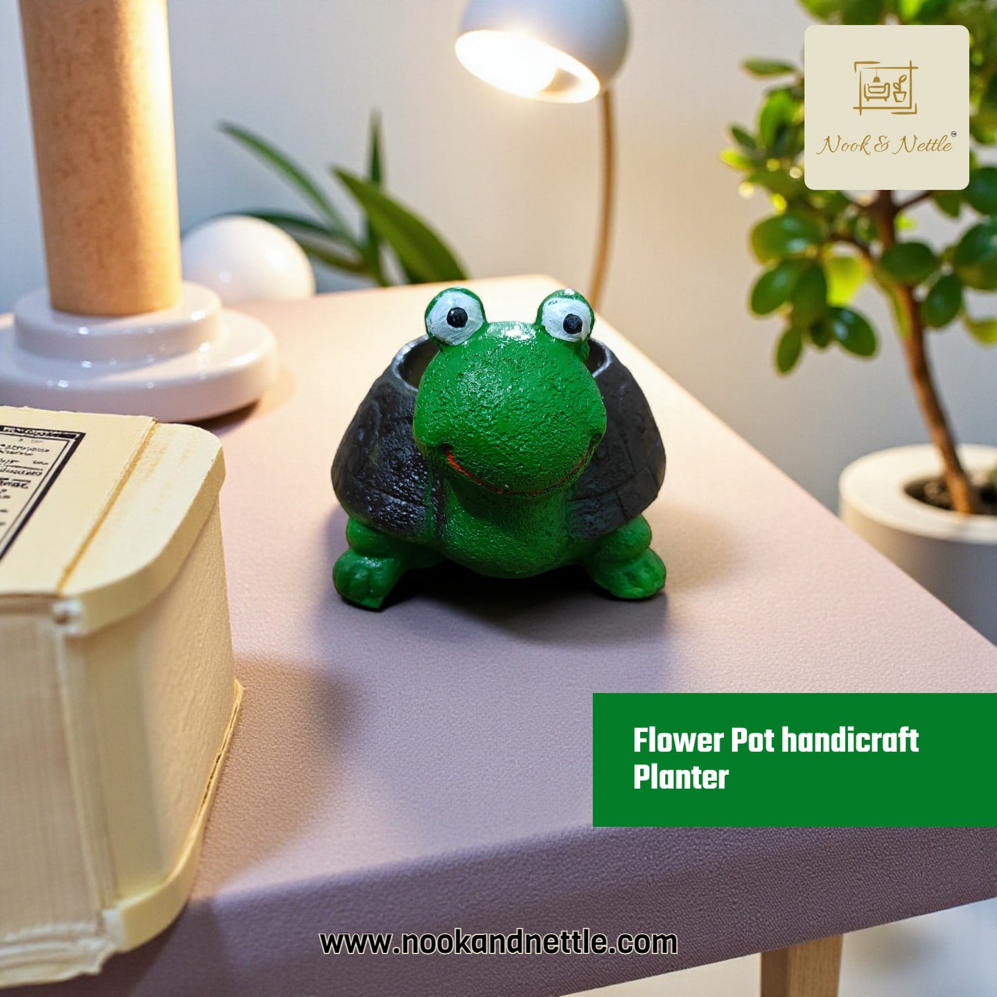 N&N Tortoise Planter Pot for Home & Office Décor
