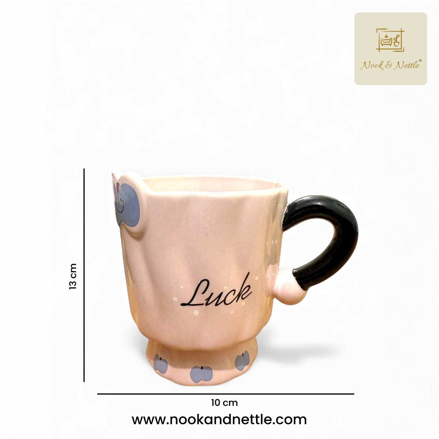 N&N “Luck” Ceramic Mug – Playful Designer Coffee Cup