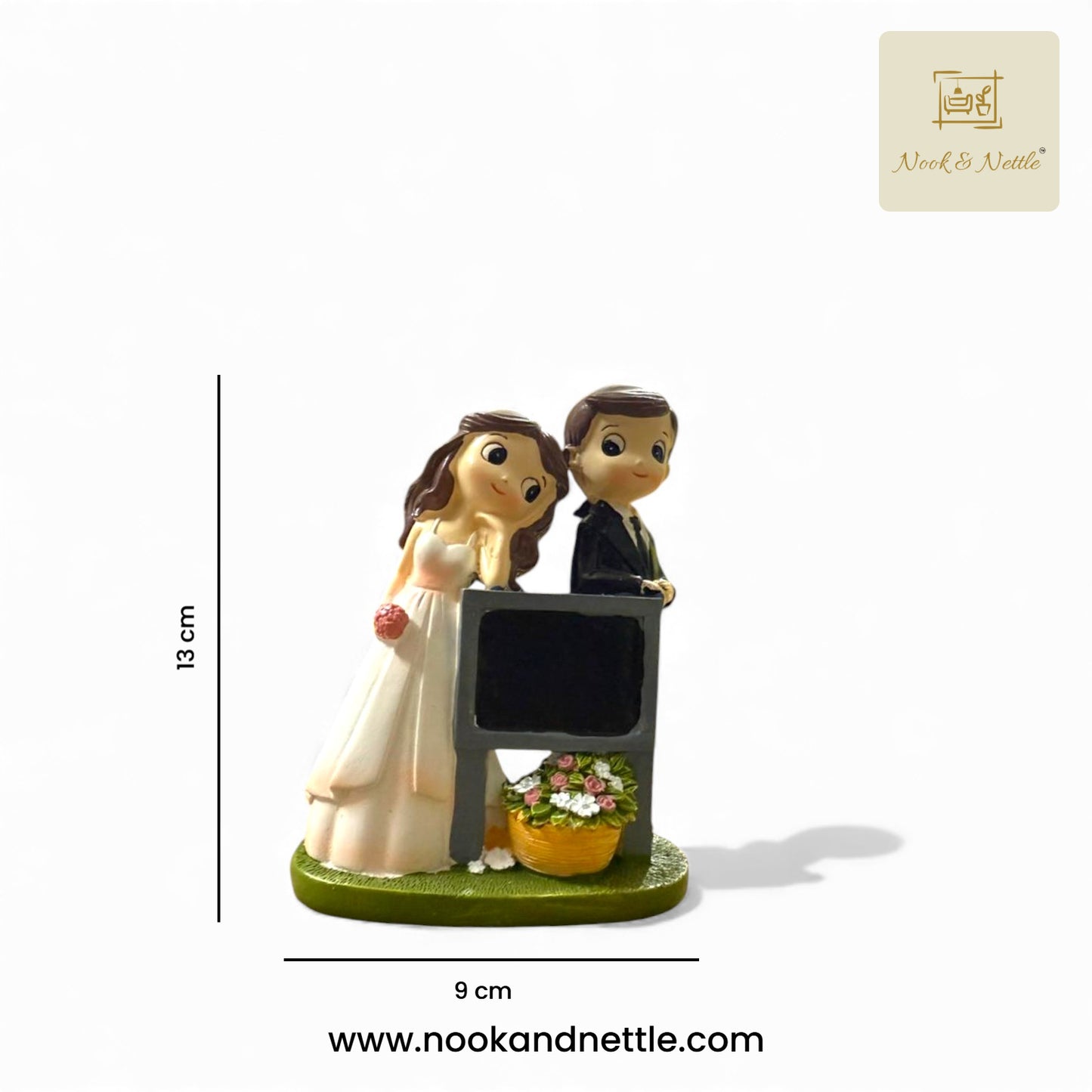 N&N Romantic Couple Figurine with Message Board – Wedding Décor Accent
