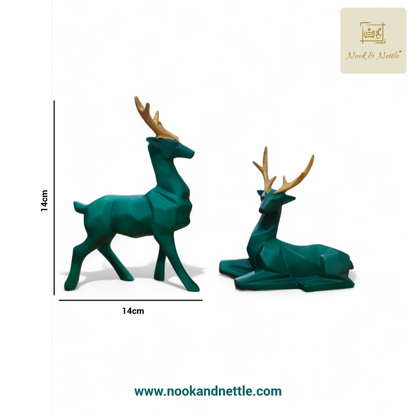 N&N Pair of Luxury Deer Showpiece for Living Room